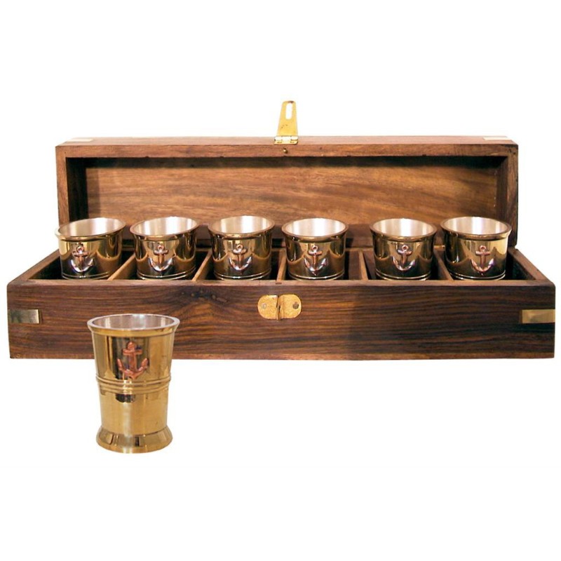 By SIGRIS Caja Con 6 Vasitos Cocina Utensilios Colección Dorado Signes Grimalt Decor And Go