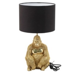 Signes Grimalt By SIGRIS - Lámpara en forma Orangutan Dorado de Resina | Lámpara de Pie Lampara Mesa De Noche Lamparas Marroqui