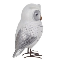 Signes Grimalt By SIGRIS - Figura Búho Blanco de Resina | Figura de Búho Figuras De Resina Para Jardin Figura Resina Decoración