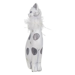 Signes Grimalt By SIGRIS - Figura Gato Blanco de Resina | Figura de Gato Figuras De Resina Para Jardin Figura Resina Decoración