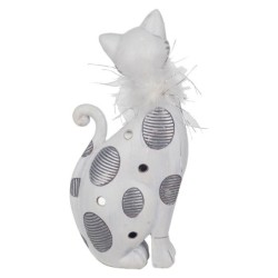 Signes Grimalt By SIGRIS - Figura Gato Blanco de Resina | Figura de Gato Figuras De Resina Para Jardin Figura Resina Decoración