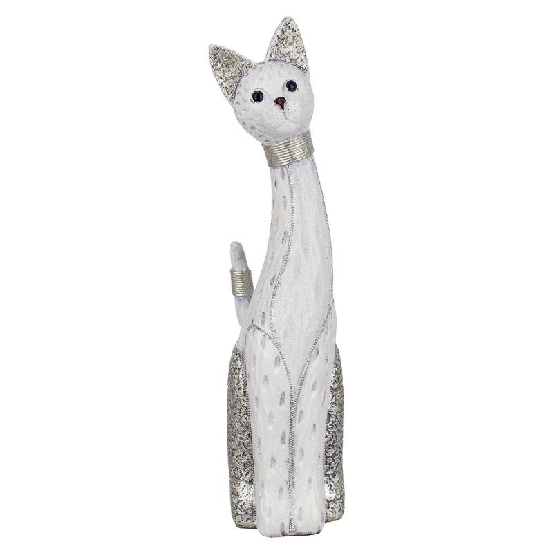 Signes Grimalt By SIGRIS - Figura Gato Blanco de Resina | Figura de Gato Figuras De Resina Para Jardin Figura Resina Decoración