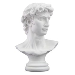 Signes Grimalt By SIGRIS - Figura Busto David Blanco Blanco de Resina | Figura de Persona Figuras Decorativas Decoracion Salon 3