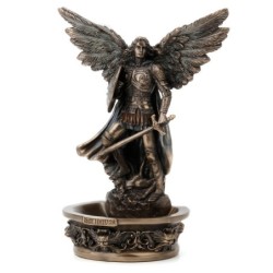 Signes Grimalt By SIGRIS - Figura Arcángel Mihcael Gris de Resina | Figura de Persona Figuras De Resina Para Jardin Figura Resin