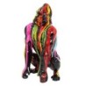 By SIGRIS Figura Gorila Grafiti Multicolor de Resina 23*12*13cm Figura de Animal