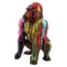 By SIGRIS Figura Gorila Grafiti Multicolor de Resina 45*26*27cm Figura de Animal