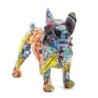 By SIGRIS Figura Bulldog Frances Multicolor de Resina 20*10*23cm Figura de Perro