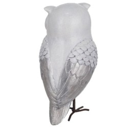 Signes Grimalt By SIGRIS - Figura Búho Blanco de Resina | Figura de Búho Figuras De Resina Para Jardin Figura Resina Decoración