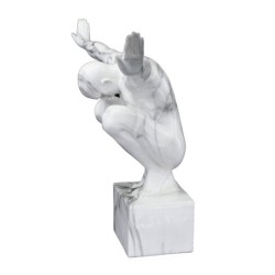 By SIGRIS Figura Hombre Desnudo Blanco de Resina 33*15*49cm Figura de Persona