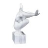 By SIGRIS Figura Hombre Desnudo Blanco de Resina 33*15*49cm Figura de Persona