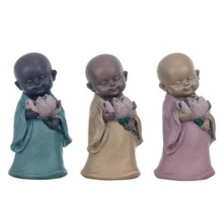 By SIGRIS Figura Buda 3 Unidades Multicolor de Resina 14*8*8cm Figura de Buda