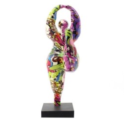 By SIGRIS Figura de Persona Multicolor de Resina 51*19*16cm Figura Bailarina