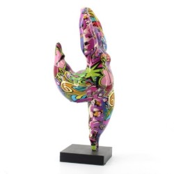 By SIGRIS Figura de Persona Multicolor de Resina 51*19*16cm Figura Bailarina