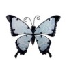 By SIGRIS Figura de Animal Azul de Metal y Cristal 24*1*31cm Figura Mariposa