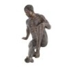 By SIGRIS Figura Hombre Sentado Gris de Resina 17*11*33cm Figura de Persona