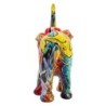 By SIGRIS Figura Elefante Multicolor de Resina 20*8*20cm Figura de Elefante