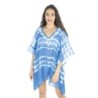 Isla Bonita by SIGRIS - Kaftan | Vestido Suelto de Verano para Mujer Fabricado en Algodón - Camisola Tie Dye para la Playa - Tal