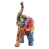 By SIGRIS Figura Elefante Multicolor de Resina 20*8*20cm Figura de Elefante