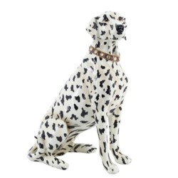 By SIGRIS Figura Perro Dalmata Blanco de Resina 39*18*27cm Figura de Perro