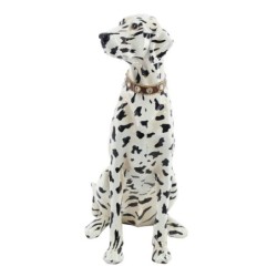 By SIGRIS Figura Perro Dalmata Blanco de Resina 39*18*27cm Figura de Perro