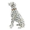 By SIGRIS Figura Perro Dalmata Blanco de Resina 39*18*27cm Figura de Perro