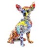 By SIGRIS Figura Chihuahua Multicolor de Resina 25*17*12cm Figura de Perro