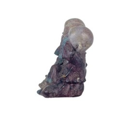 By SIGRIS Figura Budas 3 Unidades Gris de Resina 17*12*25cm Figura de Buda