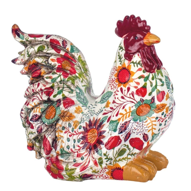 By SIGRIS Figura Gallina MULTICOLOR de Resina 19*13*21cm Figura de Animal