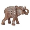 By SIGRIS Figura Elefante Marrón de Resina 14*7*19cm Figura de Elefante