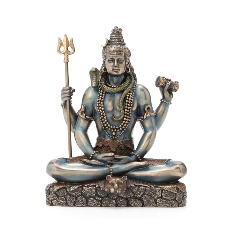 By SIGRIS Figura Shiva Sentado Crudo de Resina 15*7*13cm Figura de Buda