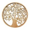 By SIGRIS Colgante Árbol de la Vida Dorado de Madera 30*1*30cm Colgante