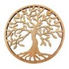 By SIGRIS Colgante Árbol de la Vida Dorado de Madera 30*1*30cm Colgante