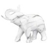 By SIGRIS Figura Elefante Blanco de Resina 19*9*23cm Figura de Elefante