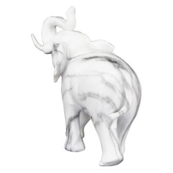 By SIGRIS Figura Elefante Blanco de Resina 19*9*23cm Figura de Elefante