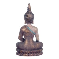 By SIGRIS Figura Buda Sentado Gris de Resina 39*15*21cm Figura de Buda