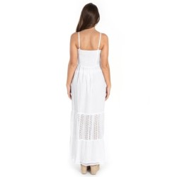 Isla Bonita - Vestido Ibicenco Mujer | Vestidos Largo Verano - Blanco