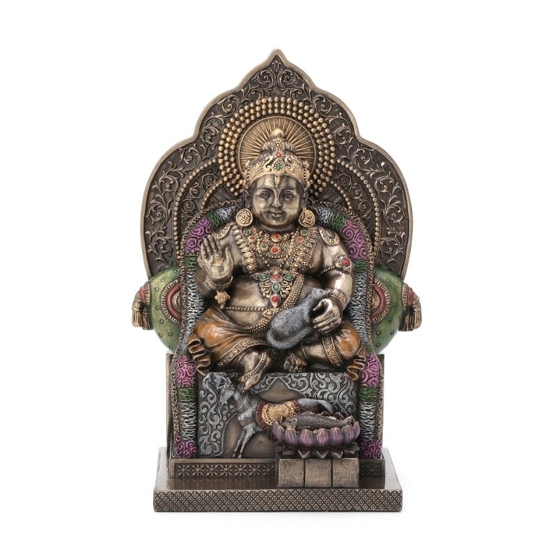 By SIGRIS Figura Dios Kubera Crudo de Resina 19*9*13cm Figura de Buda