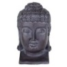 By SIGRIS Figura Cabeza Buda Gris de Resina 40*23*24cm Figura de Buda