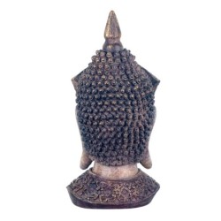 By SIGRIS Figura Cabeza Buda Gris de Resina 32*14*15cm Figura de Buda