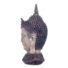 By SIGRIS Figura Cabeza Buda Gris de Resina 32*14*15cm Figura de Buda