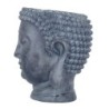 By SIGRIS Figura Cabeza Buda Gris de Resina 23*19*19cm Figura de Buda