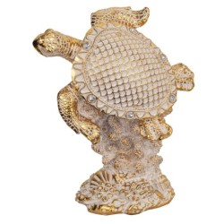 Signes Grimalt By SIGRIS - Figura Tortuga Dorado de Resina | Figura de Animal Figuras De Resina Para Jardin Figura Resina Decora