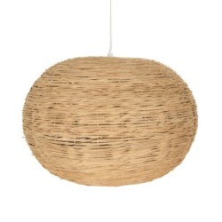 By SIGRIS Lámpara Techo Beige de Rattan 31*43*43cm Lámpara de Techo