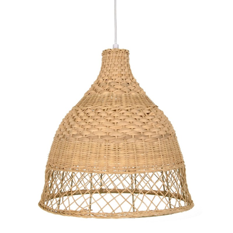 By SIGRIS Lámpara Techo Beige de Rattan 36*36*36cm Lámpara de Techo