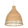 By SIGRIS Lámpara Techo Beige de Rattan 36*36*36cm Lámpara de Techo