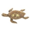 By SIGRIS Figura Tortuga DORADO de Laton 3*12*14cm Figura de Animal