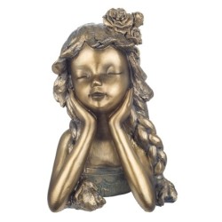 Signes Grimalt By SIGRIS - Figura Niña Pensando Dorado de Resina | Figura de persona Figuras De Resina Para Jardin Figura Resina