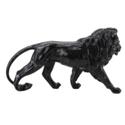 By SIGRIS Figura León Negro de Resina 24*9*42cm Figura de Animal