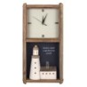 By SIGRIS Reloj Pared con Faro Marrón de Madera 61*7*30cm Reloj