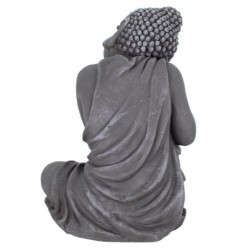 By SIGRIS Figura Buda Gris de Resina 41*28*27cm Figura de Buda